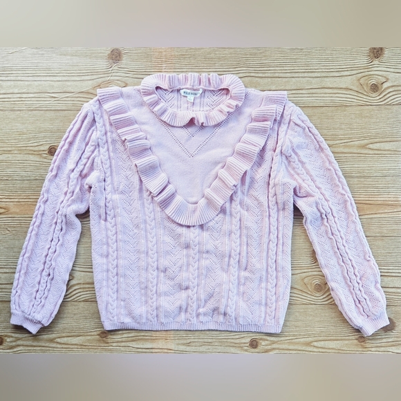 Wild Honey Pink Ruffled Women's Sweater - Picture 3 of 9